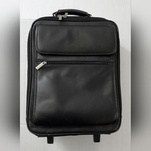 Wilsons‎ Leather Black 19" Carry On Rolling Bag Luggage